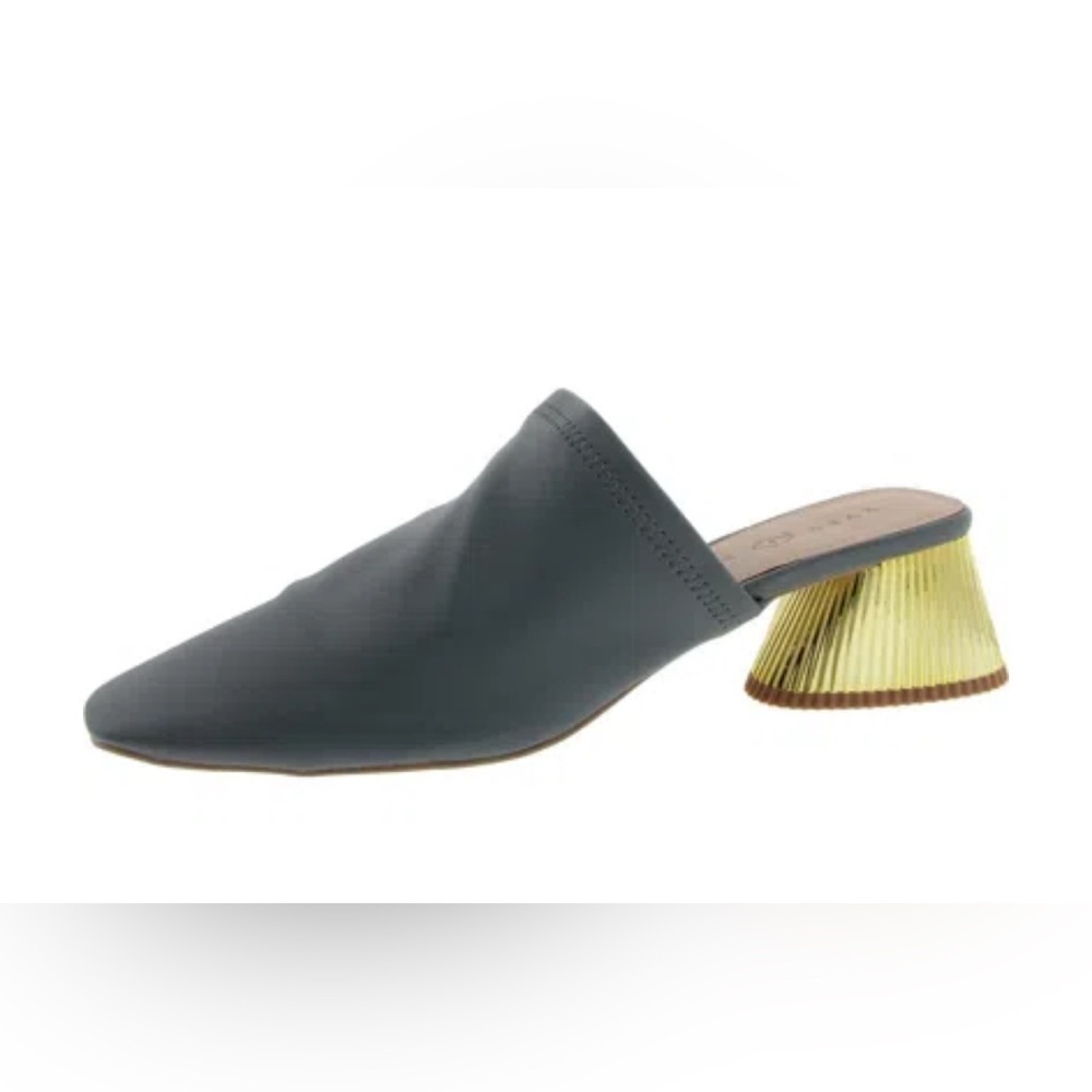 Katy Perry |Sage Leaf |Clarra |SlipOn Solid Faux Leather Mules wGold Heel|Size 7